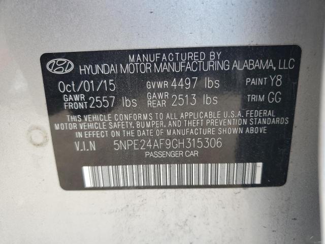 Photo 11 VIN: 5NPE24AF9GH315306 - HYUNDAI SONATA SE 