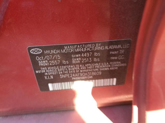 Photo 11 VIN: 5NPE24AF9GH318609 - HYUNDAI SONATA SE 