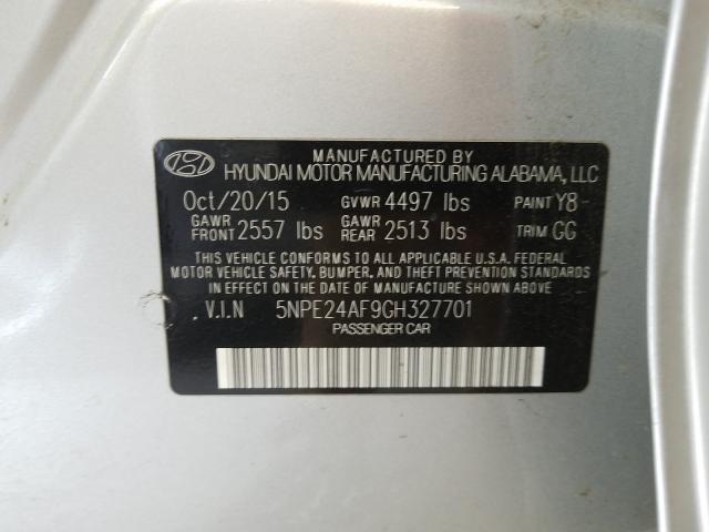 Photo 9 VIN: 5NPE24AF9GH327701 - HYUNDAI SONATA SE 