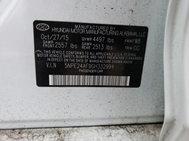 Photo 11 VIN: 5NPE24AF9GH332994 - HYUNDAI SONATA SE 