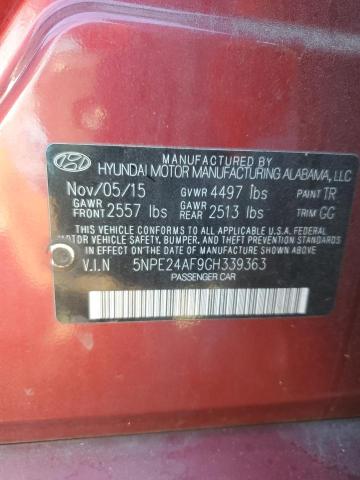 Photo 11 VIN: 5NPE24AF9GH339363 - HYUNDAI SONATA SE 