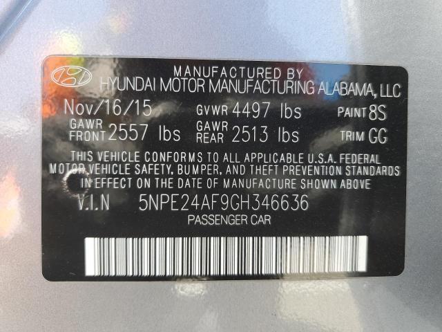 Photo 11 VIN: 5NPE24AF9GH346636 - HYUNDAI SONATA HYB 