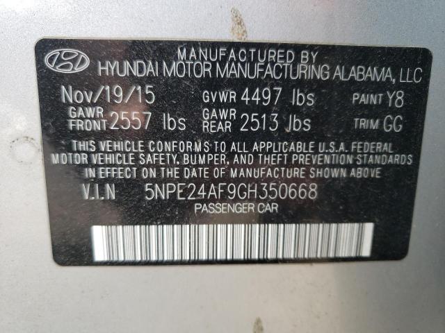 Photo 11 VIN: 5NPE24AF9GH350668 - HYUNDAI SONATA 