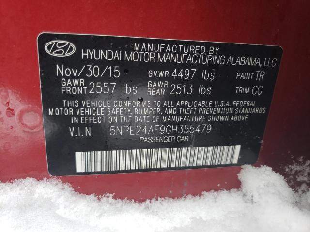 Photo 11 VIN: 5NPE24AF9GH355479 - HYUNDAI SONATA SE 