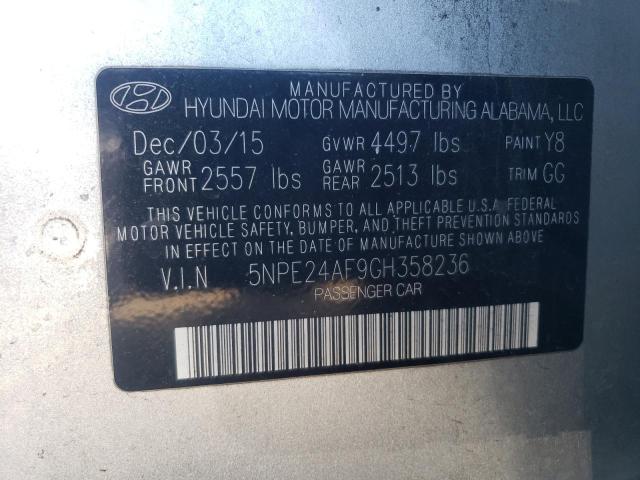 Photo 11 VIN: 5NPE24AF9GH358236 - HYUNDAI SONATA SE 