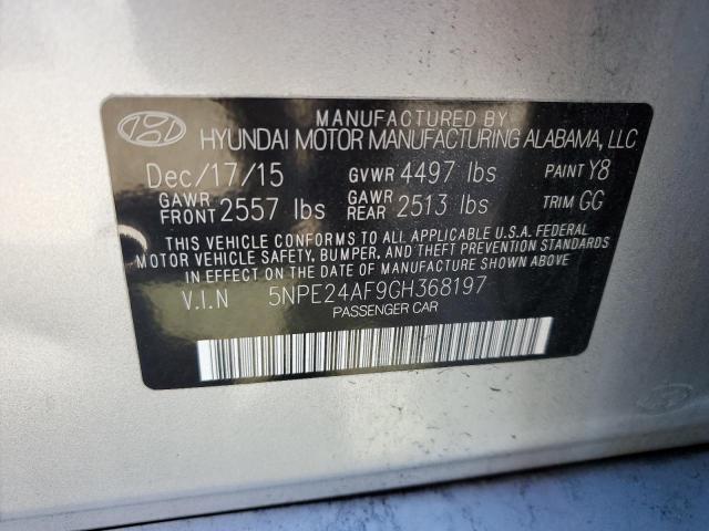 Photo 12 VIN: 5NPE24AF9GH368197 - HYUNDAI SONATA 