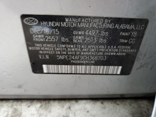 Photo 11 VIN: 5NPE24AF9GH368703 - HYUNDAI SONATA SE 