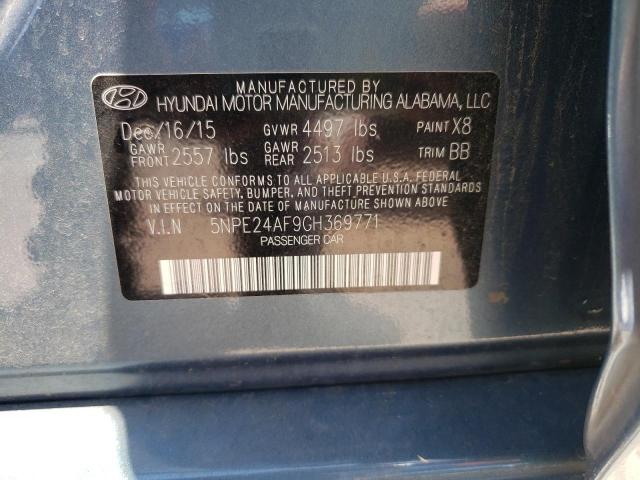 Photo 9 VIN: 5NPE24AF9GH369771 - HYUNDAI SONATA SE 