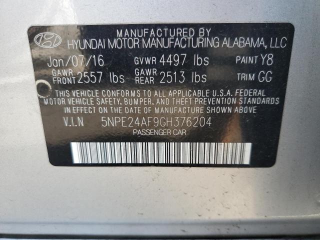 Photo 12 VIN: 5NPE24AF9GH376204 - HYUNDAI SONATA SE 