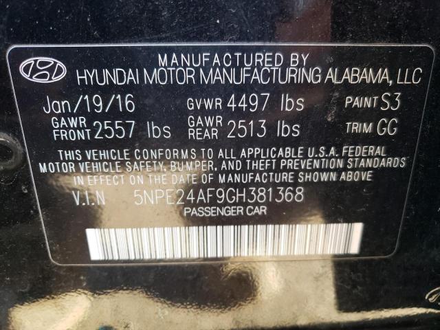 Photo 11 VIN: 5NPE24AF9GH381368 - HYUNDAI SONATA 