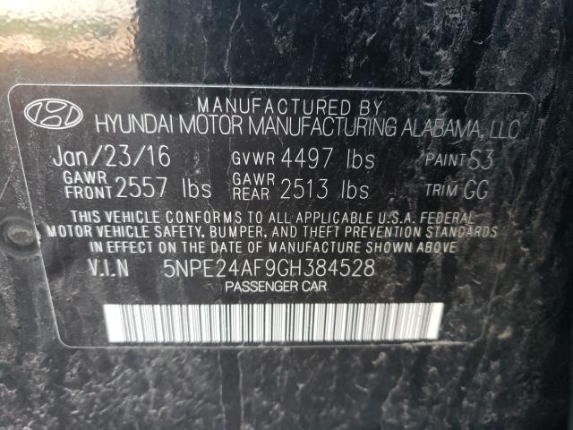 Photo 9 VIN: 5NPE24AF9GH384528 - HYUNDAI SONATA SE 