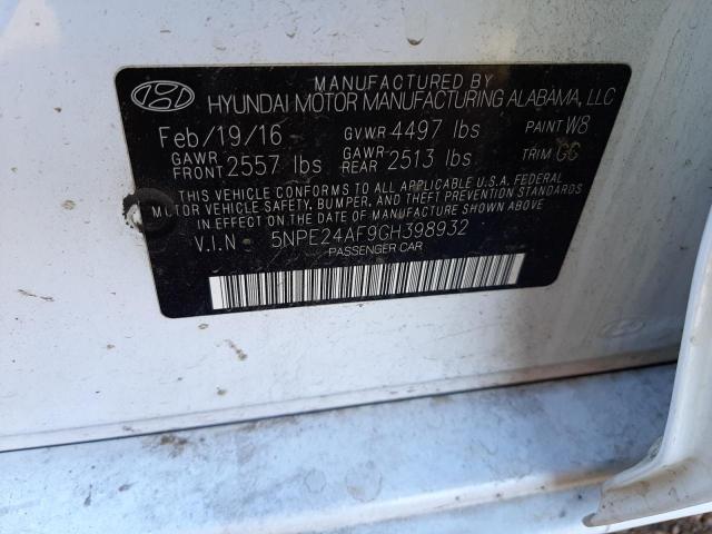 Photo 9 VIN: 5NPE24AF9GH398932 - HYUNDAI SONATA SE 