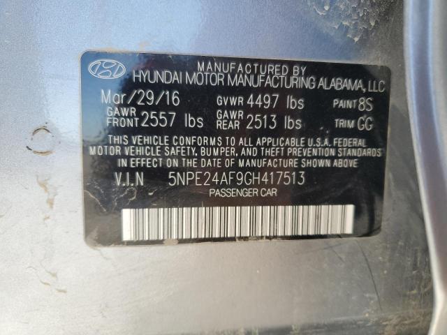 Photo 12 VIN: 5NPE24AF9GH417513 - HYUNDAI SONATA SE 