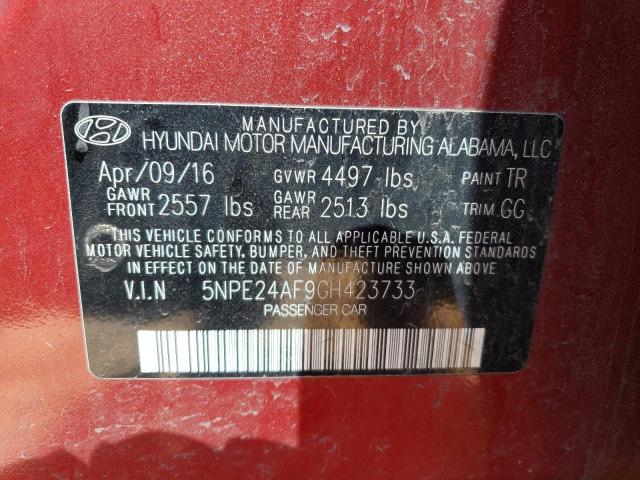 Photo 11 VIN: 5NPE24AF9GH423733 - HYUNDAI SONATA 