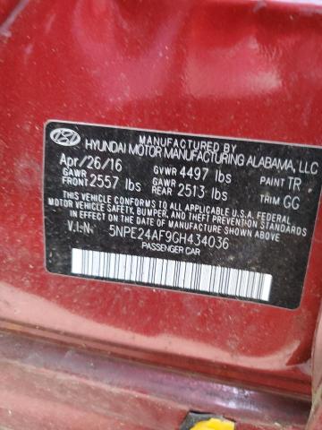 Photo 12 VIN: 5NPE24AF9GH434036 - HYUNDAI SONATA SE 