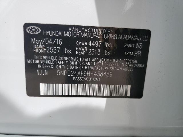 Photo 11 VIN: 5NPE24AF9HH438489 - HYUNDAI SONATA SE 