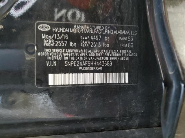 Photo 9 VIN: 5NPE24AF9HH443689 - HYUNDAI SONATA SE 