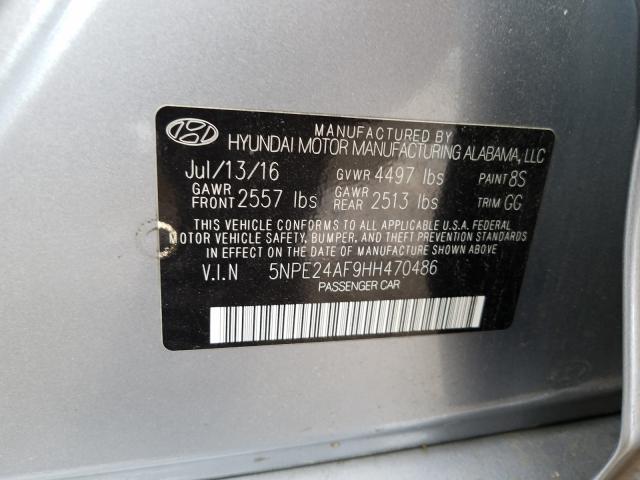 Photo 9 VIN: 5NPE24AF9HH470486 - HYUNDAI SONATA 