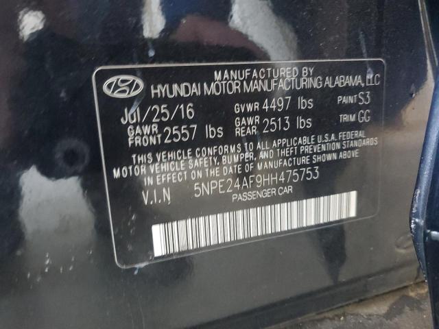 Photo 11 VIN: 5NPE24AF9HH475753 - HYUNDAI SONATA SE 