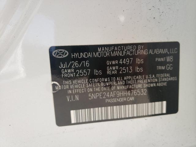 Photo 9 VIN: 5NPE24AF9HH476532 - HYUNDAI SONATA SE 