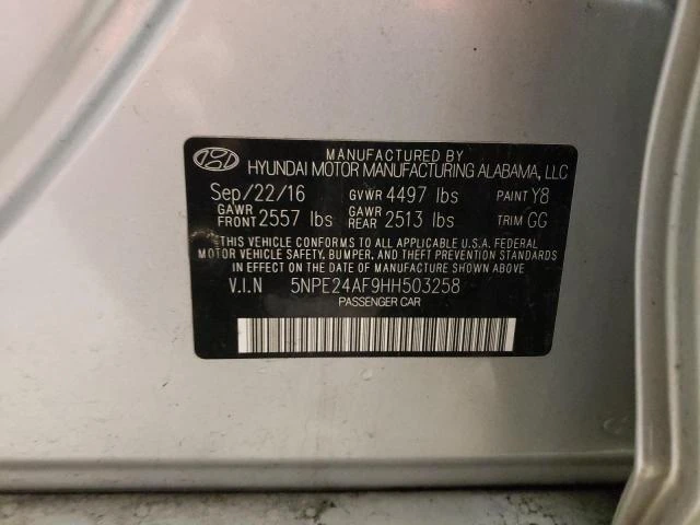 Photo 12 VIN: 5NPE24AF9HH503258 - HYUNDAI SONATA SE 