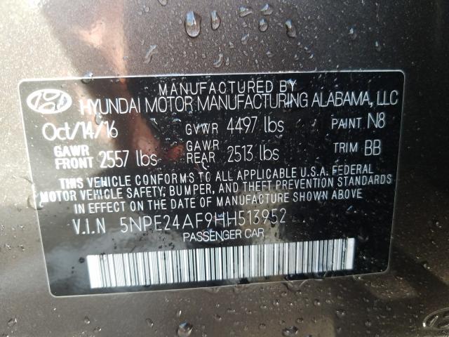 Photo 9 VIN: 5NPE24AF9HH513952 - HYUNDAI SONATA 