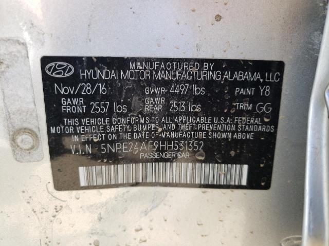 Photo 9 VIN: 5NPE24AF9HH531352 - HYUNDAI SONATA SE 