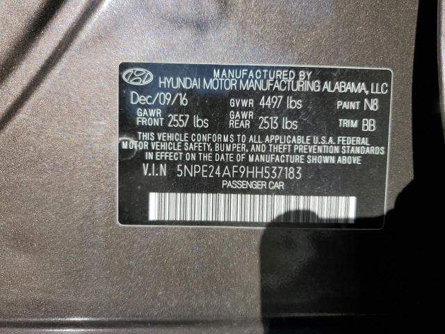 Photo 11 VIN: 5NPE24AF9HH537183 - HYUNDAI SONATA SE 