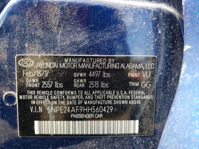 Photo 9 VIN: 5NPE24AF9HH560429 - HYUNDAI SONATA SE 