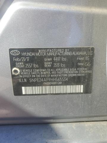 Photo 11 VIN: 5NPE24AF9HH565534 - HYUNDAI SONATA SE 