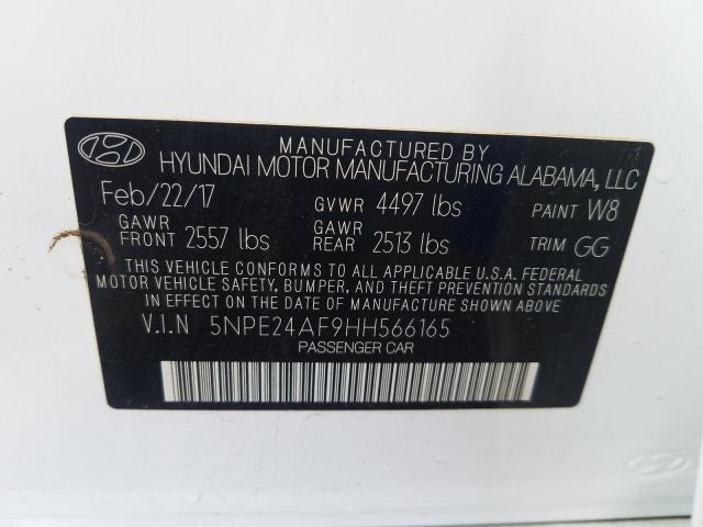 Photo 9 VIN: 5NPE24AF9HH566165 - HYUNDAI SONATA SE 