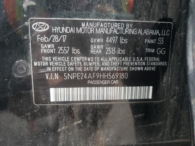 Photo 9 VIN: 5NPE24AF9HH569180 - HYUNDAI SONATA SE 