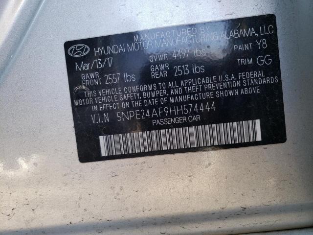 Photo 9 VIN: 5NPE24AF9HH574444 - HYUNDAI SONATA SE 