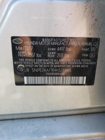 Photo 11 VIN: 5NPE24AF9HH578848 - HYUNDAI SONATA SE 