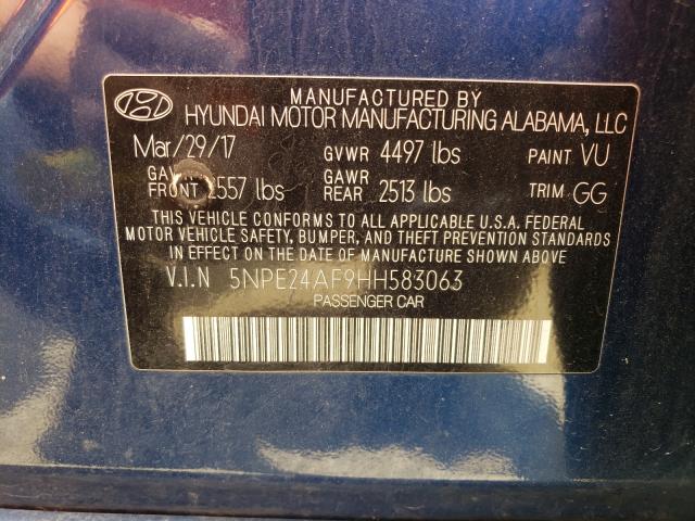 Photo 9 VIN: 5NPE24AF9HH583063 - HYUNDAI SONATA SE 