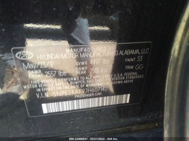 Photo 8 VIN: 5NPE24AF9JH607142 - HYUNDAI SONATA 