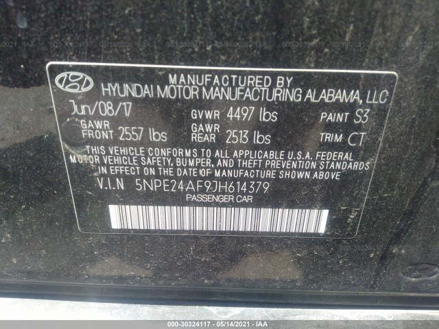 Photo 8 VIN: 5NPE24AF9JH614379 - HYUNDAI SONATA 