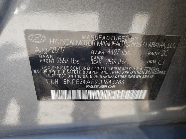 Photo 9 VIN: 5NPE24AF9JH643283 - HYUNDAI SONATA SE 