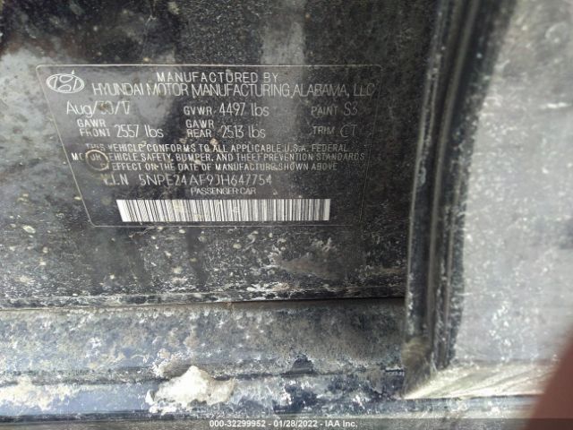 Photo 8 VIN: 5NPE24AF9JH647754 - HYUNDAI SONATA 