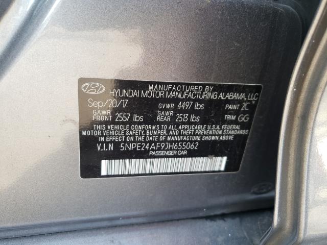 Photo 9 VIN: 5NPE24AF9JH655062 - HYUNDAI SONATA SE 