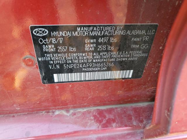 Photo 9 VIN: 5NPE24AF9JH665266 - HYUNDAI SONATA SE 