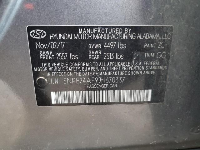 Photo 12 VIN: 5NPE24AF9JH670337 - HYUNDAI SONATA SE 