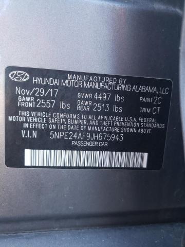 Photo 9 VIN: 5NPE24AF9JH675943 - HYUNDAI SONATA SE 