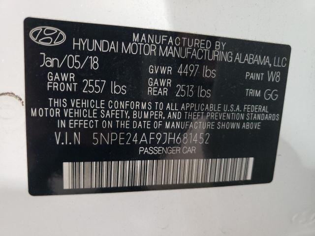 Photo 12 VIN: 5NPE24AF9JH681452 - HYUNDAI SONATA SE 