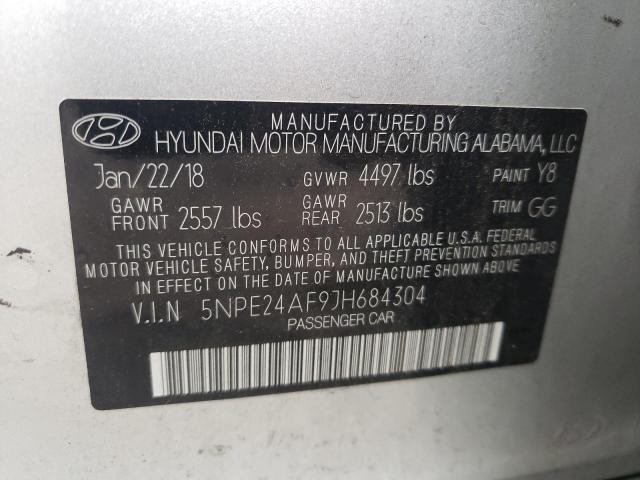 Photo 9 VIN: 5NPE24AF9JH684304 - HYUNDAI SONATA 