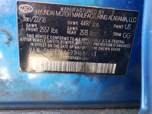 Photo 11 VIN: 5NPE24AF9JH684643 - HYUNDAI SONATA SE 