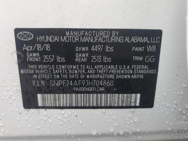 Photo 11 VIN: 5NPE24AF9JH704860 - HYUNDAI SONATA SE 