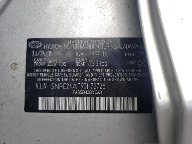 Photo 9 VIN: 5NPE24AF9JH727281 - HYUNDAI SONATA SE 