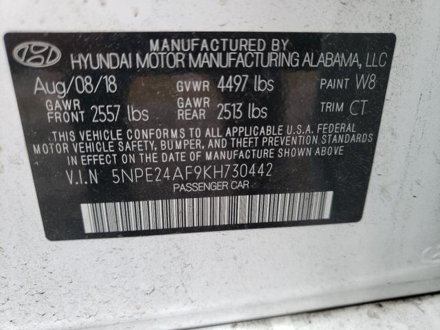 Photo 9 VIN: 5NPE24AF9KH730442 - HYUNDAI SONATA SE 