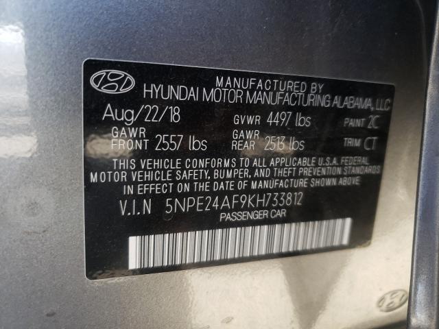 Photo 9 VIN: 5NPE24AF9KH733812 - HYUNDAI SONATA SE 